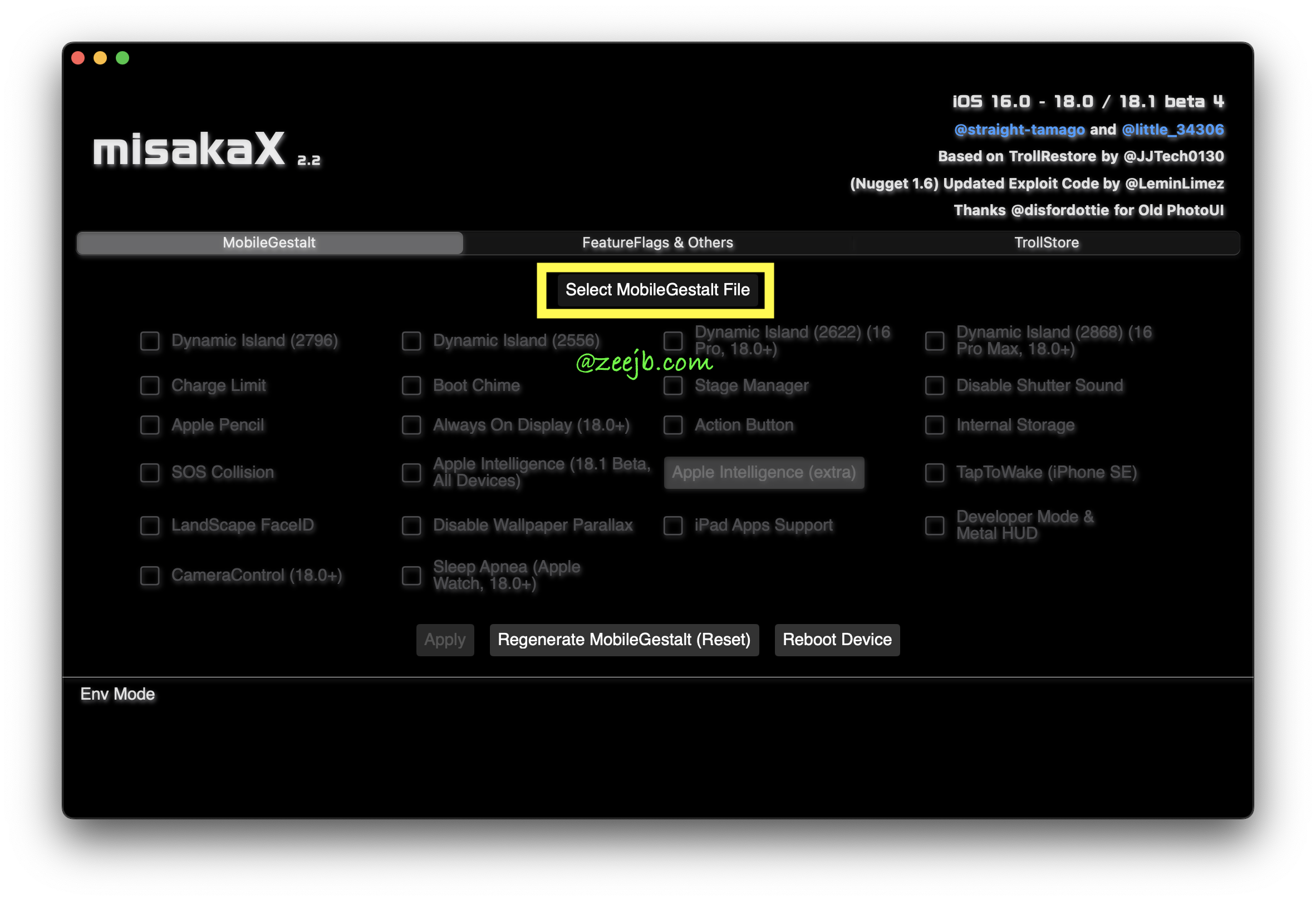 How to add Mobilegustalt plist file in to misakaX